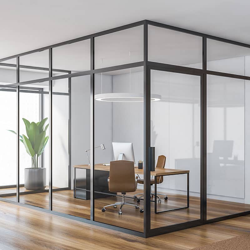 Home Office Glass Enclosure